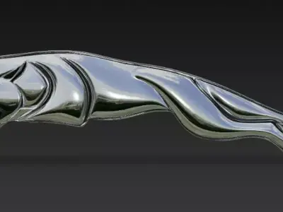 Jaguar Car Logo 3D Model 3D model