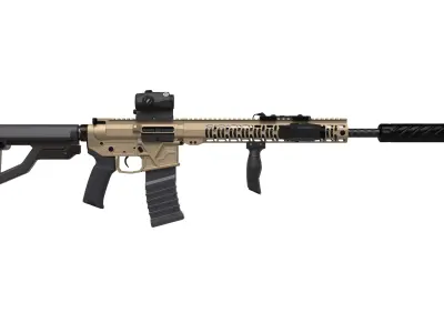 Assault Rifle 1 Low-poly 3D model