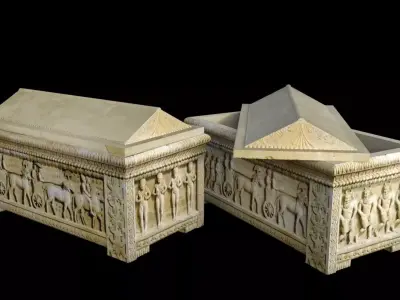 Cypriot Sarcophagus  Free low-poly 3D model