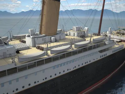RMS Titanic cruise ship 3D model