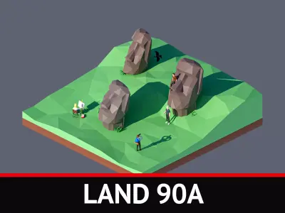 land 90A Low-poly 3D model