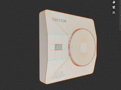 Thermostat tepcom on wall Free low-poly 3D model