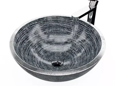 Faucet and sink 001 3D model