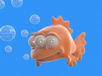 Blinky The Simpsons Low-poly 3D model