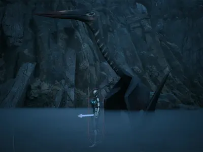 Dinosaur Quetzalcoatlus Giant Pterosaurs Unreal Engine Project Low-poly 3D model