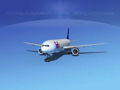 Boeing 777-300 FedEx 3D model