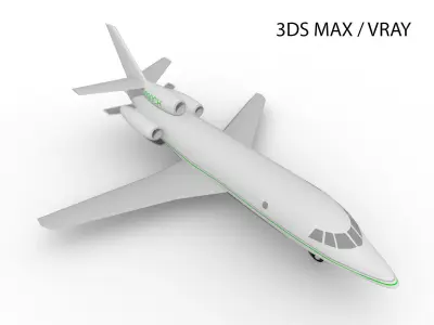 DASSAULT FALCON 900 Low-poly 3D model
