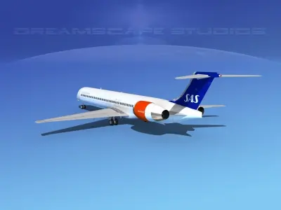 McDonnell Douglas MD83 SAS1 3D model
