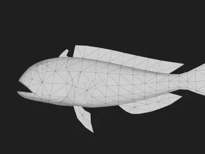 Tilefish Low-poly 3D model