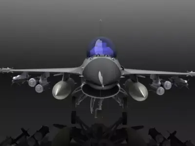 F-16 Fighting Falcon Low-poly 3D model