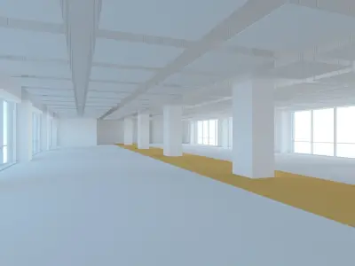 Office space 2b Low-poly 3D model