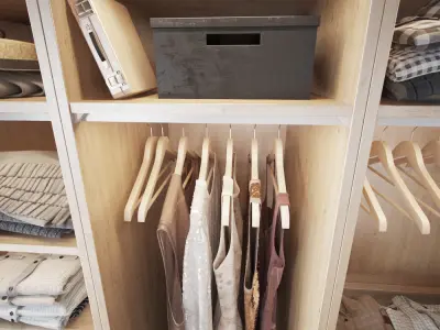 Wardrobe with Clothes part B 3D model