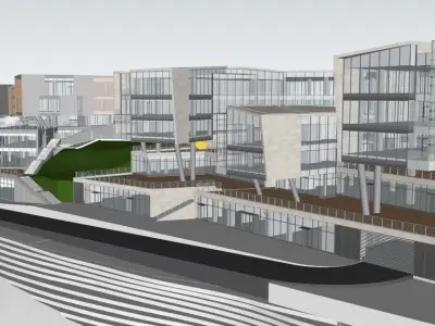 SU model of headquarters base office and commercial buildings 3D model