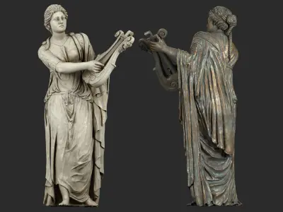 Lyre Player 3D model