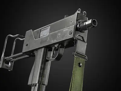 Ingram MAC-10 - PBR Game Ready Free low-poly 3D model