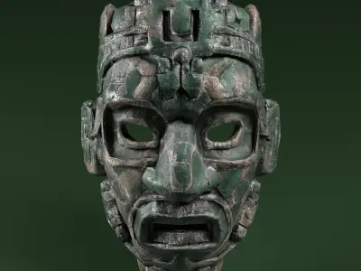 Maya Ceremonial Masks Pack Low-poly 3D model