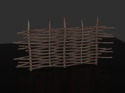 Wattle Fence 3D model