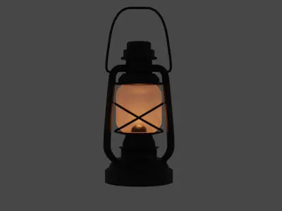 Oil Lamp Black 3D model