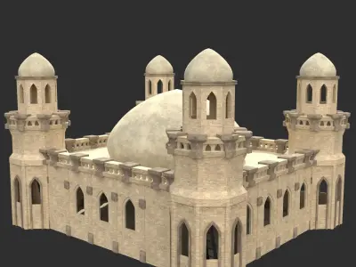 ARAB ARABIC DESERT TURKISH TEMPLE CHURCH COLLECTION Low-poly 3D model