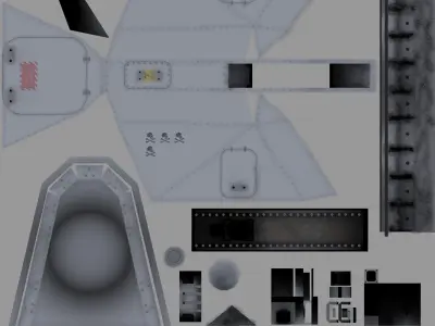 Multi purpose gun 57mm MK 110 Low-poly 3D model
