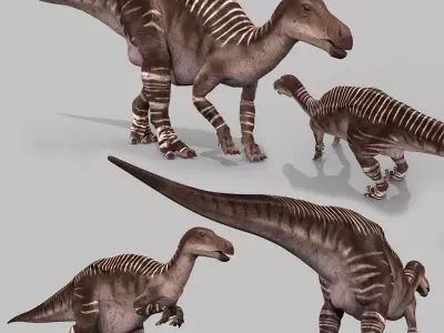 Iguanodon Lives 8K - 3d animated model 3D model