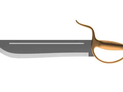Butterfly Sword 01 3D model