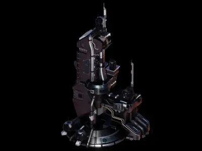 Sci-Fi Energy Tower 3D model