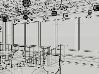 Retro Bakery shop 3D model