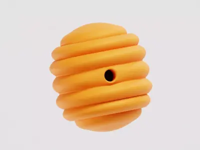 Bee Honey Hive 3d Model Low-poly 3D model