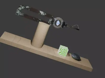 Post-Punk Sword Game-Ready Free low-poly 3D model