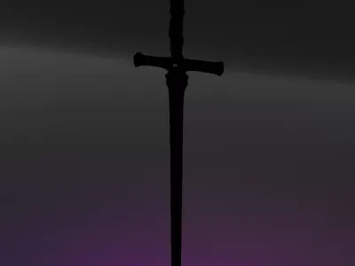 Stylized Arcane Sword 3D model
