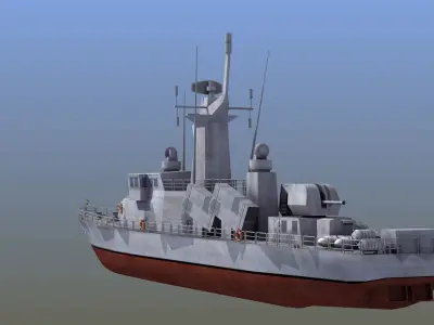 Goteborg Class Missile Boat Low-poly 3D model