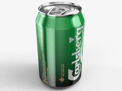 Beverage Can 330 ml Carlsberg 3D model