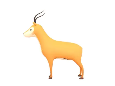 Cartoon Antelope 3D model