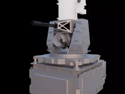 Phalanx CIWS Low-poly 3D model