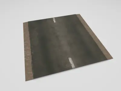 Seamless Roads and Railway Bundle Free low-poly 3D model
