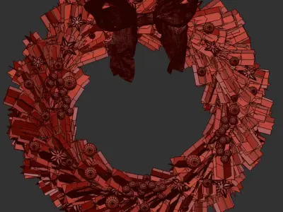  Christmas wreath Free 3D model
