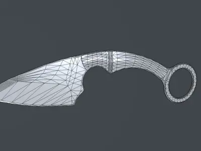 knife gameready pair of knives Free low-poly 3D model
