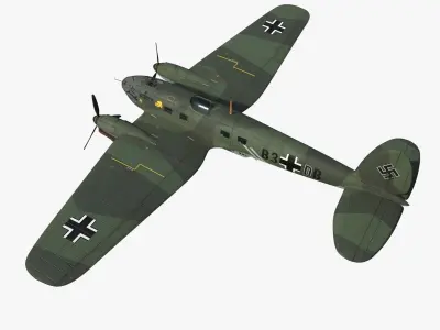 Heinkel He 111 B3-DB Low-poly 3D model