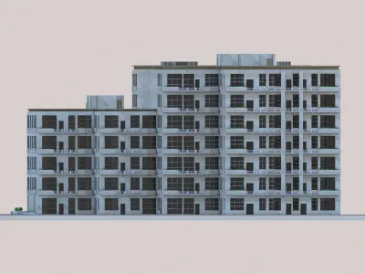 architecture apartment building 3D model