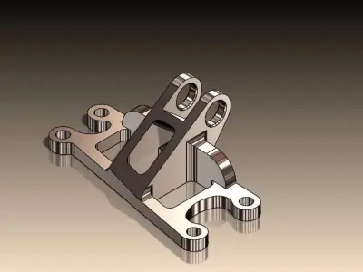 GE jet engine bracket challenge New Design - V2 Free 3D model