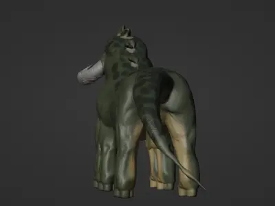 Six legged horned horse  3D model