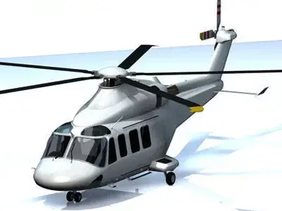 AW-139 helicopter with all rights reserved 3D model
