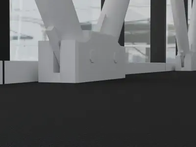 Airport gate Low-poly 3D model