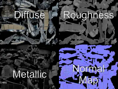 Cybernetic Insect Model Pack Low-poly 3D model