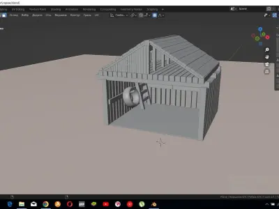 abandoned barn Free low-poly 3D model