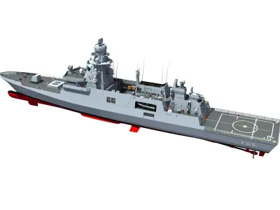 TCG ISTANBUL TURKISH ISTIF CLASS FRIGATE 3D model