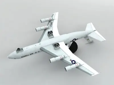E-3 Sentry AWACS Aircraft Low-poly 3D model