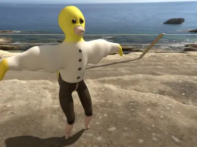 duckling in a shirt 3D model