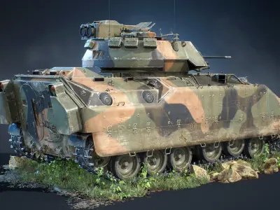 M2 Bradley Game Ready Low-poly 3D model